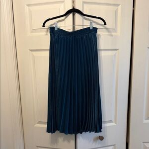 Max Stufio Pleated Teal Midi Skirt - M